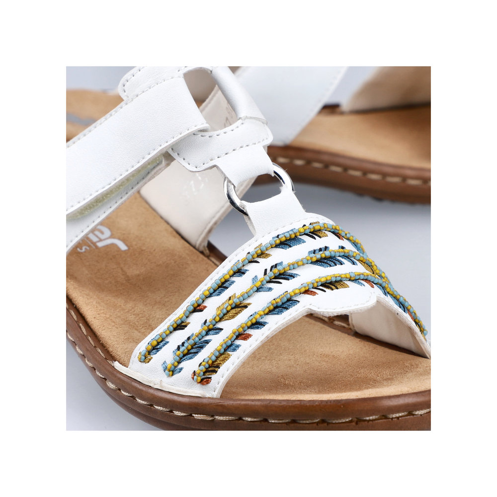 detail Dámské pantofle Rieker 60867-80 bílá