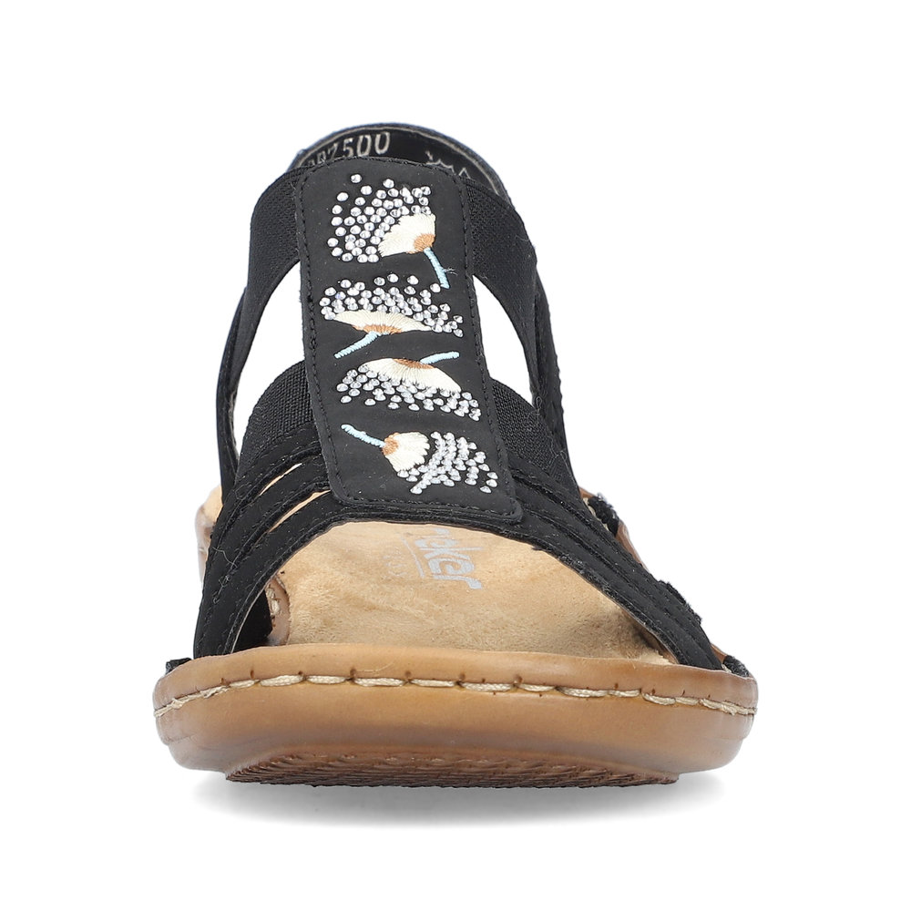 detail Dámské sandály Rieker 60875-00 černá