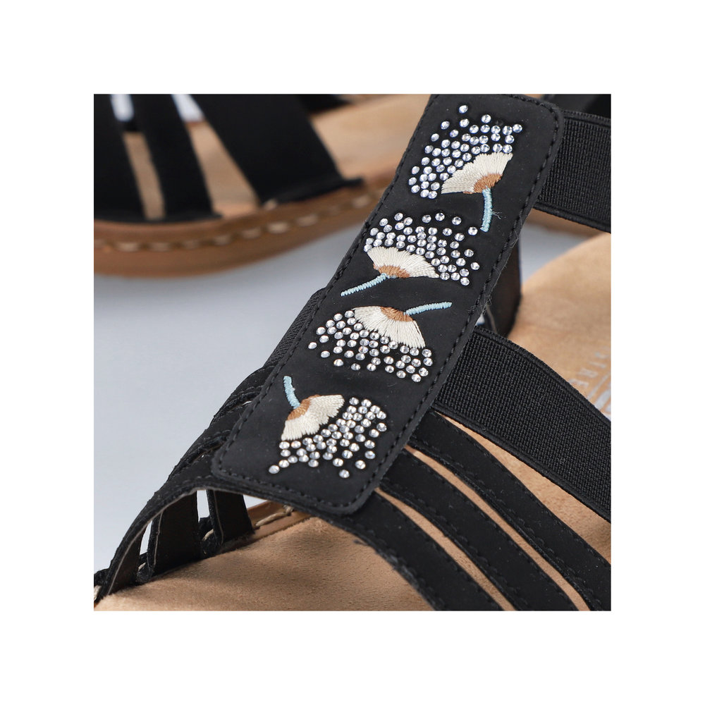 detail Dámské sandály Rieker 60875-00 černá