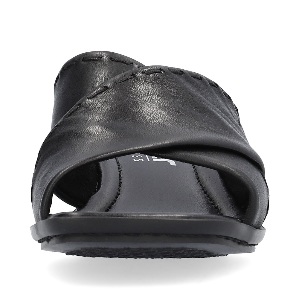 detail Dámské kožené pantofle Rieker 62690-00 černá