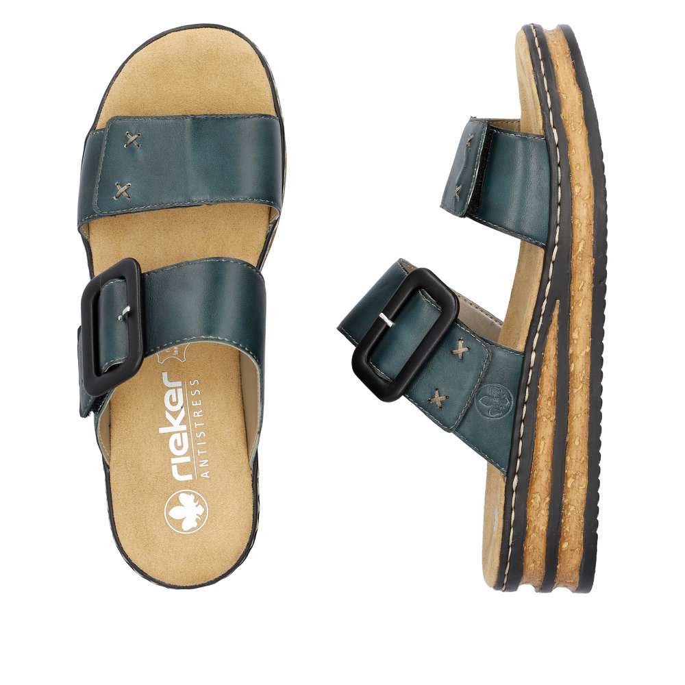 detail Dámské nazouváky Rieker 62954-12 zelená