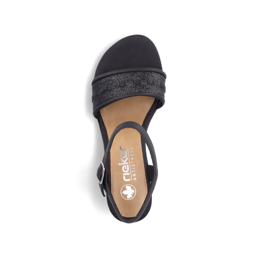 detail Dámské sandály Rieker 64653-00 černá