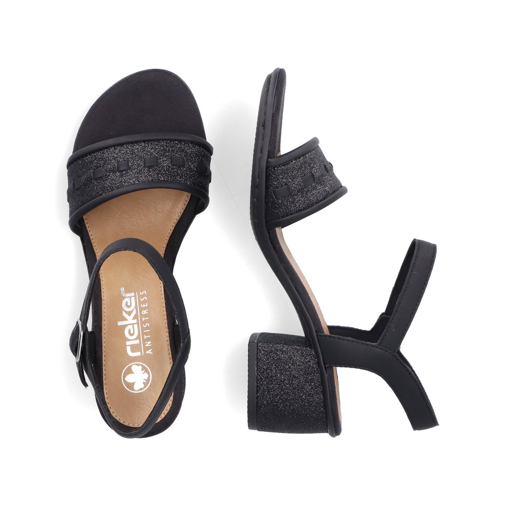 detail Dámské sandály Rieker 64653-00 černá