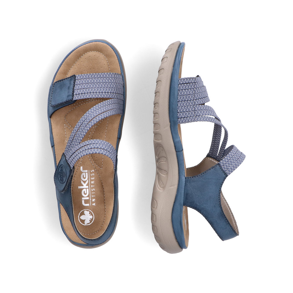 detail Dámské sandály Rieker 64870-14 modrá