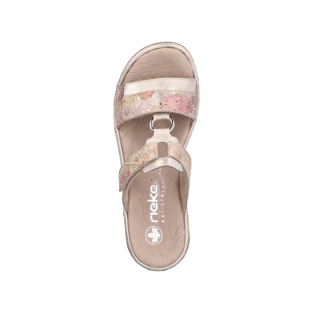 detail Dámské pantofle Rieker 659X6-90 růžová