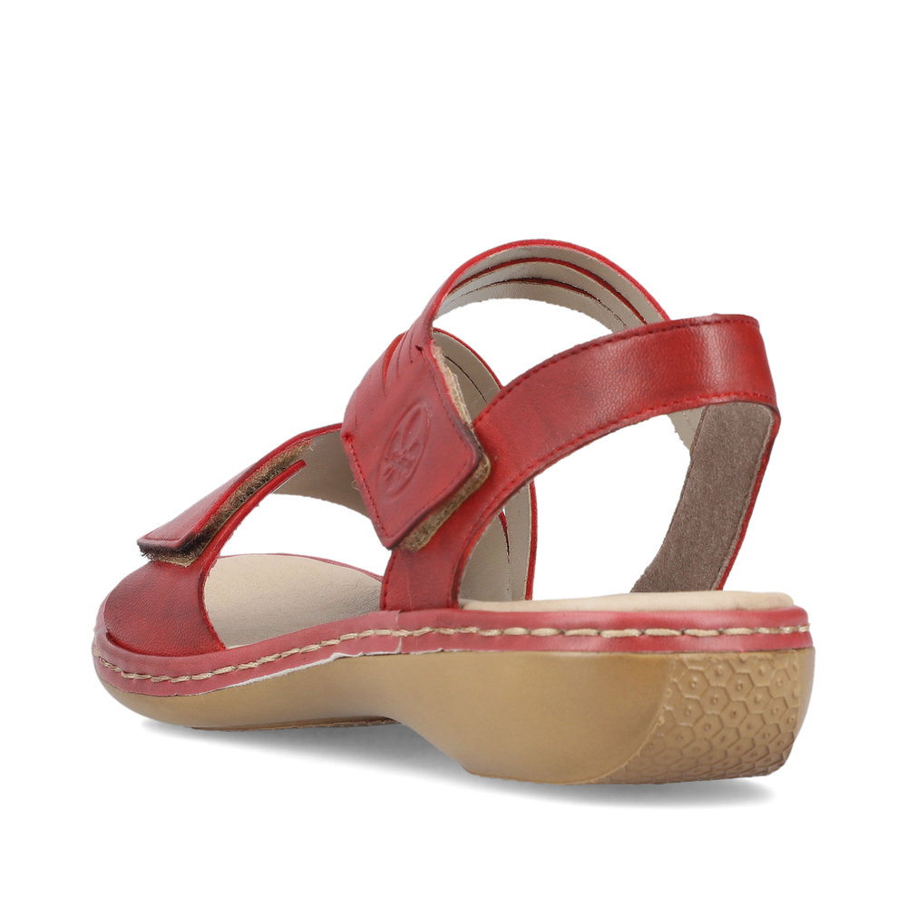 detail Dámské kožené sandály Rieker 65964-35 červená