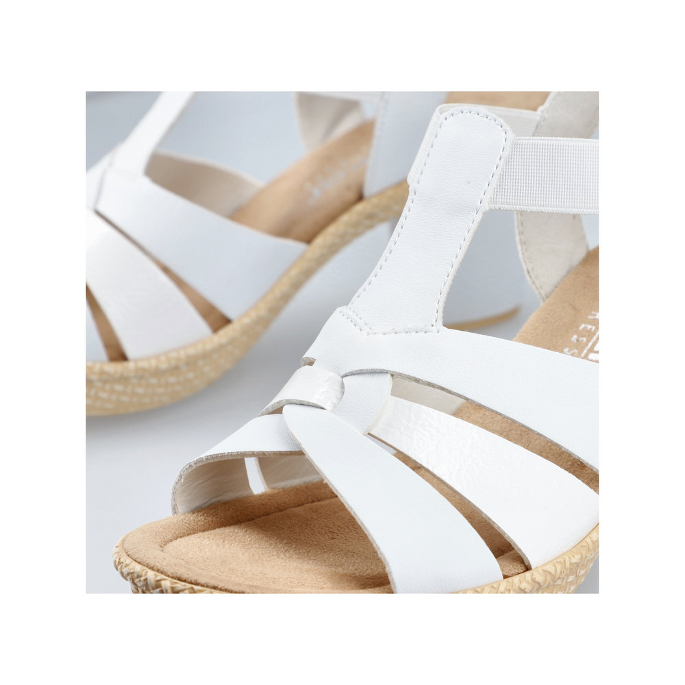 detail Dámské sandály Rieker 665K3-80 bílá