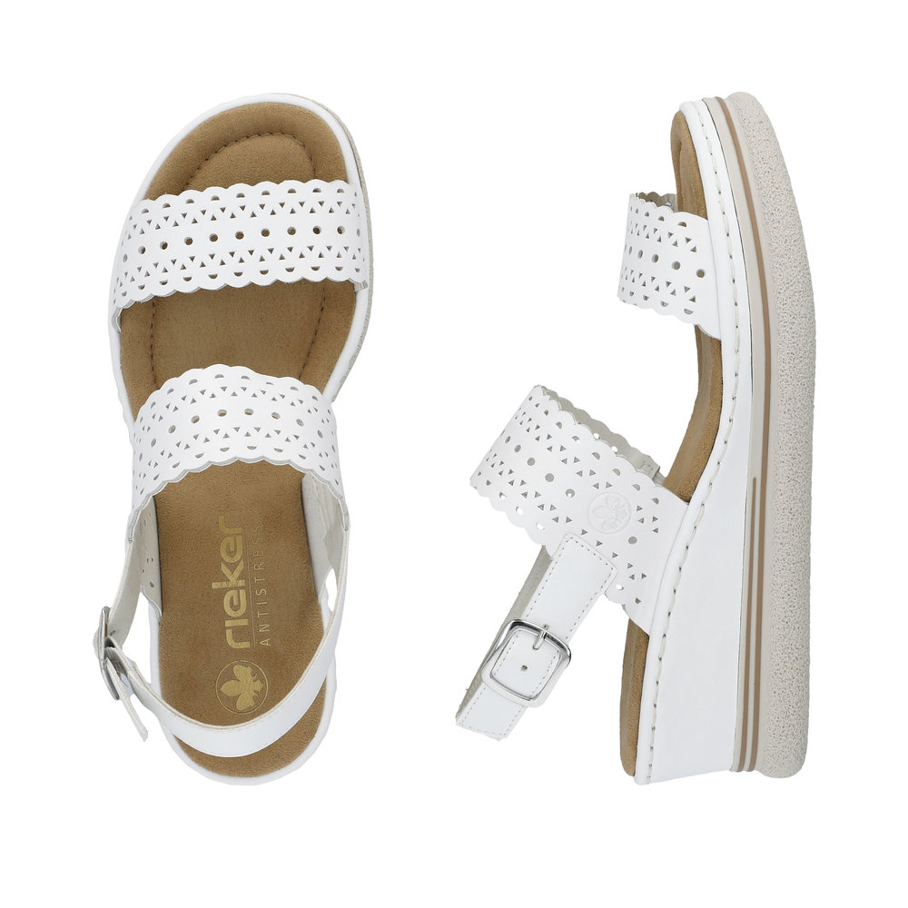 detail Dámské sandály Rieker 67704-80 bílá