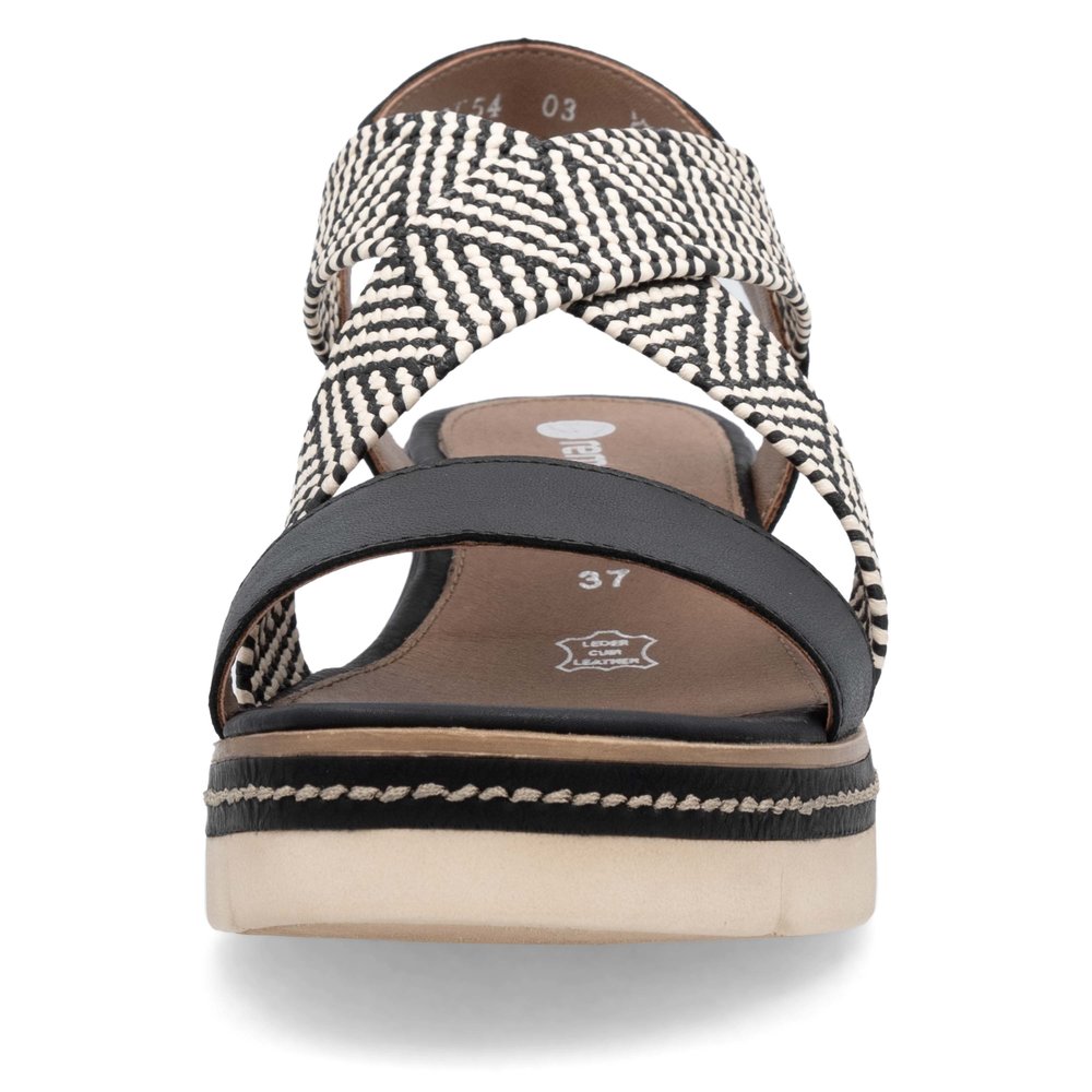 detail Dámské kožené sandály Remonte D2L54-03 černá