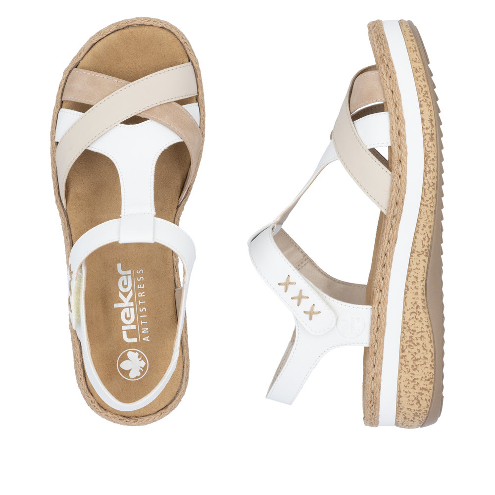 detail Dámské sandály Rieker V0919-80 bílá