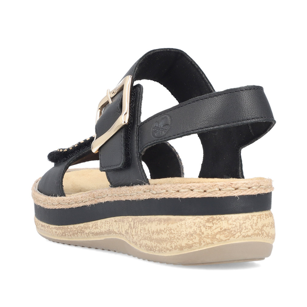 detail Dámské sandály Rieker V0951-00 černá