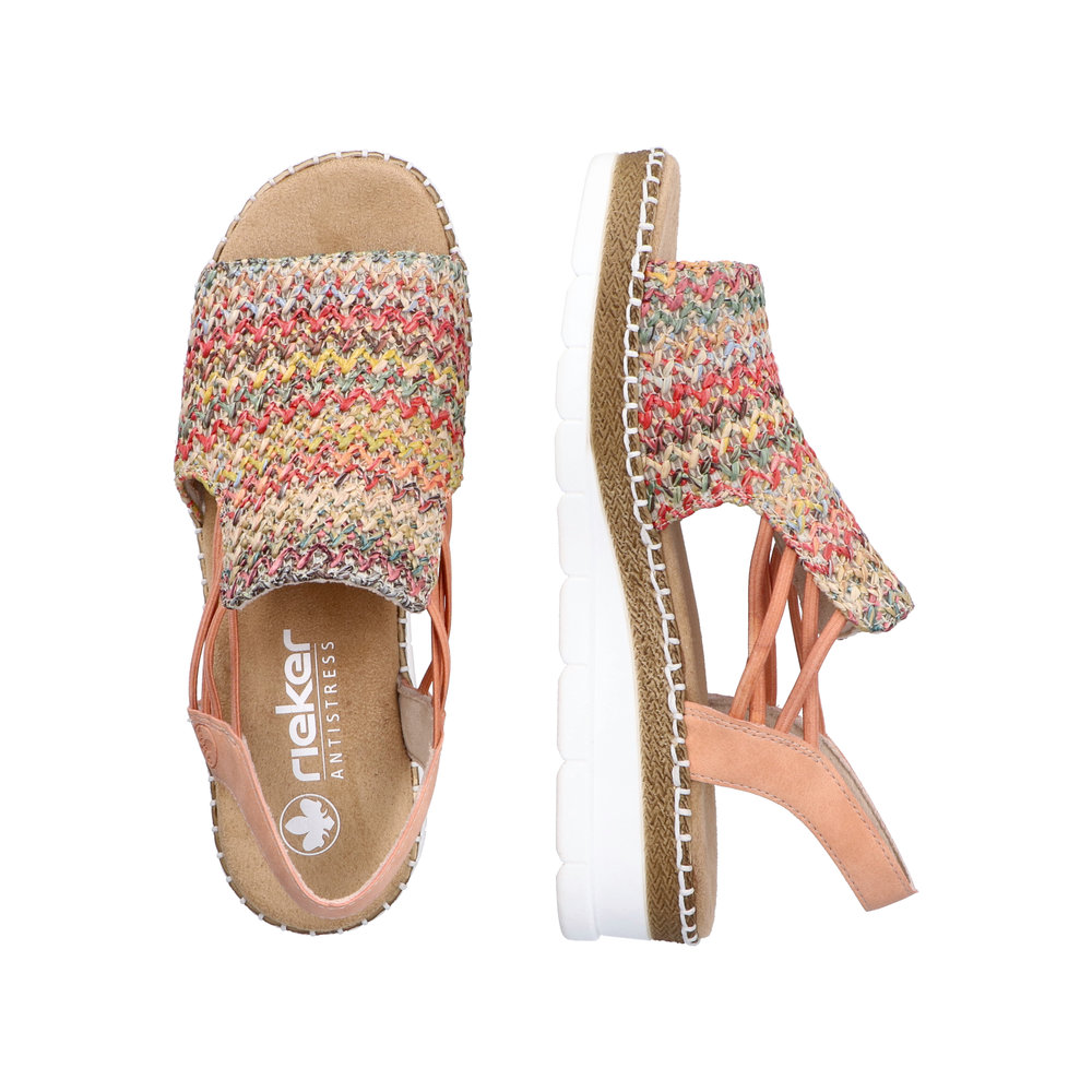 detail Dámské sandály Rieker V1241-90 oranžová