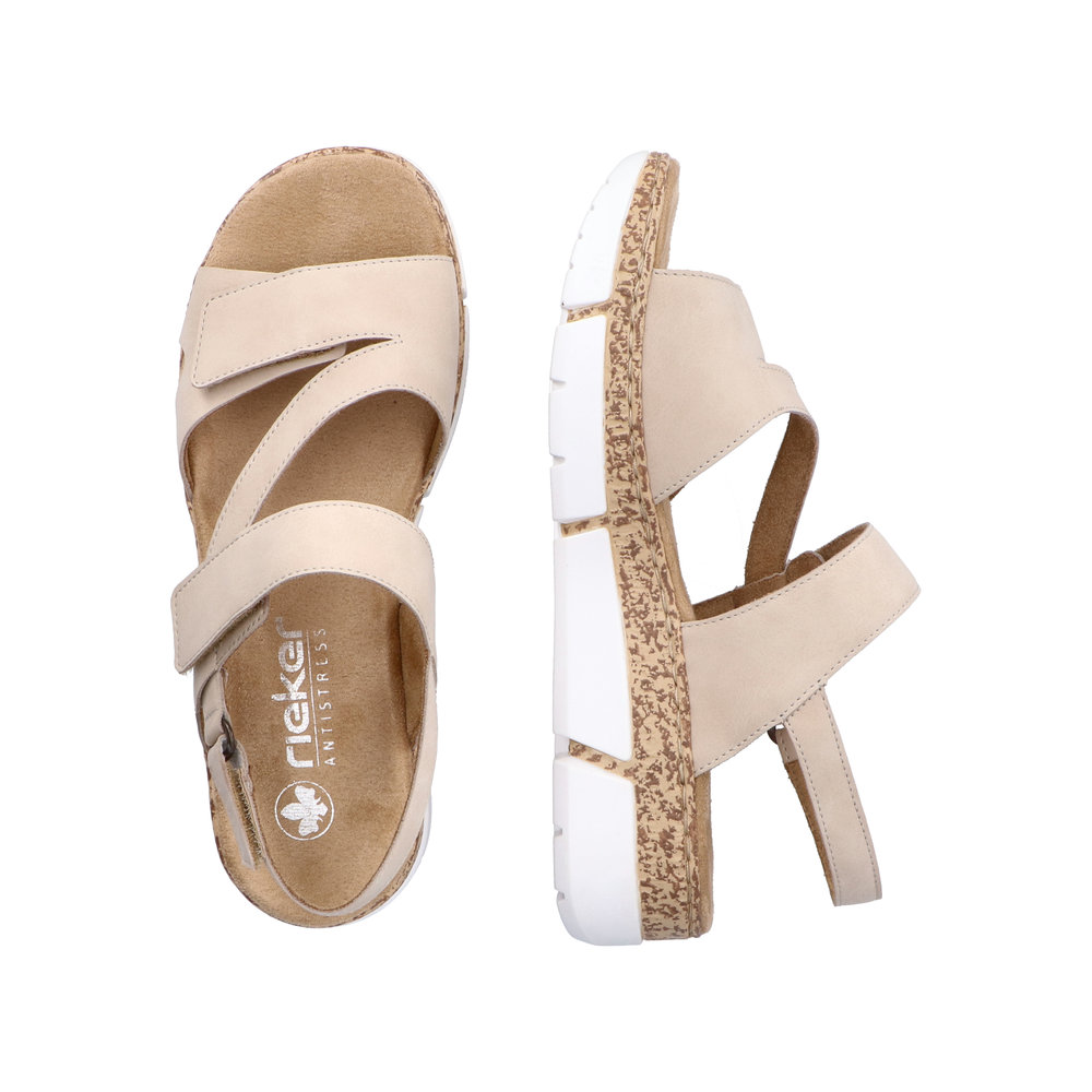 detail Dámské sandály Rieker V2366-60 béžová