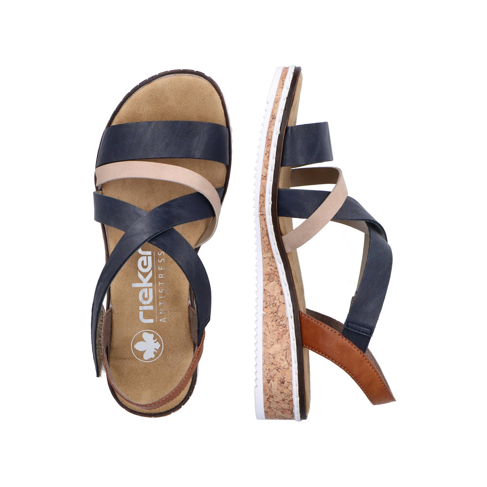 detail Dámské sandály Rieker V3663-91 modrá
