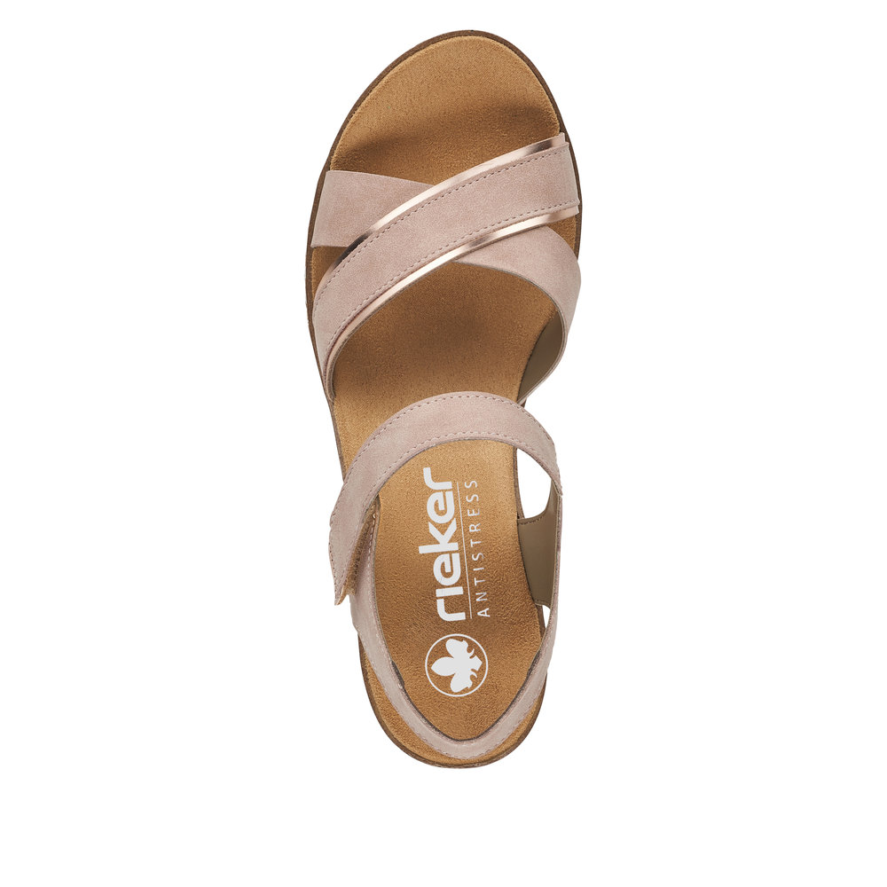 detail Dámské sandály Rieker V38G9-31 růžová