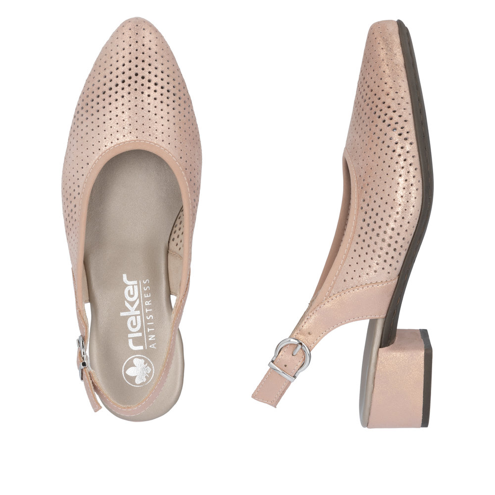 detail Dámské lodičky Rieker 47066-31 růžová