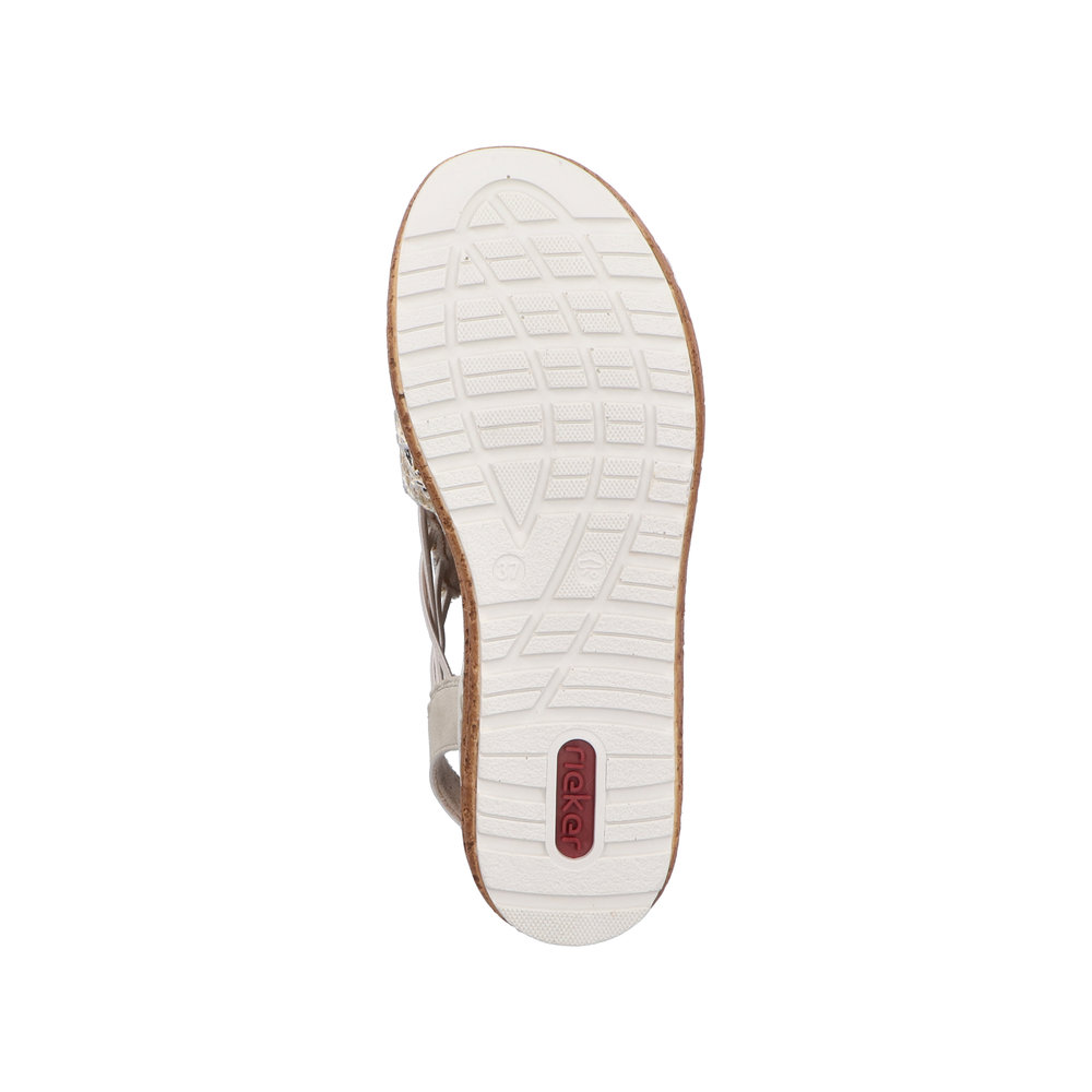 detail Dámské sandály Rieker 62741-60 béžová