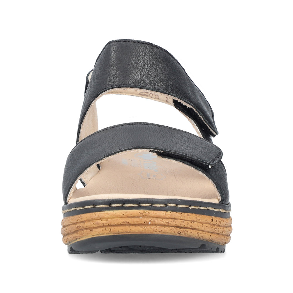 detail Dámské kožené sandály Rieker 62761-00 černá