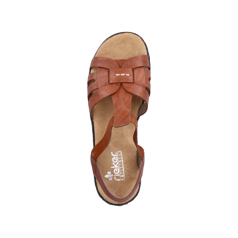 detail Dámské sandály Rieker 62918-22 hnědá