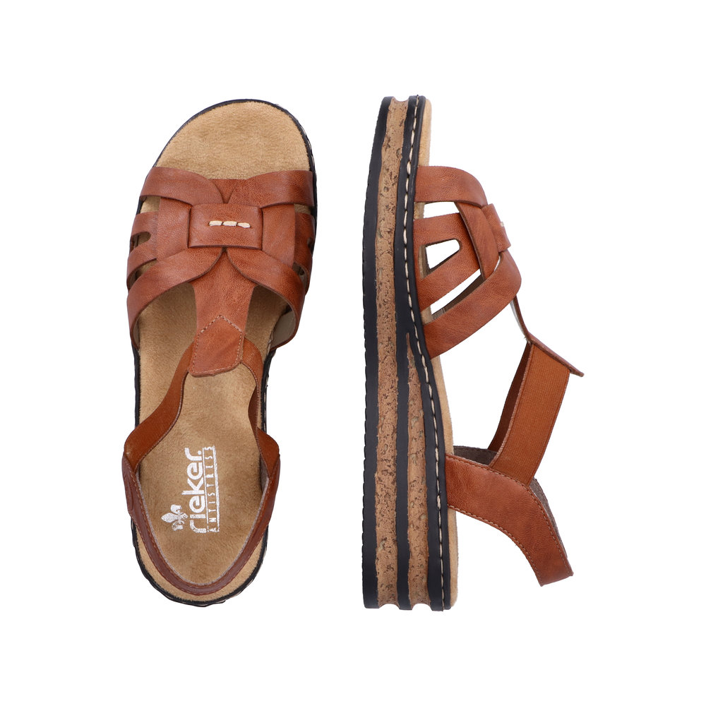 detail Dámské sandály Rieker 62918-22 hnědá