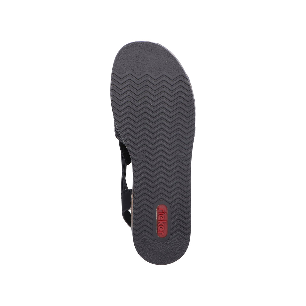 detail Dámské sandály Rieker 62941-00 černá