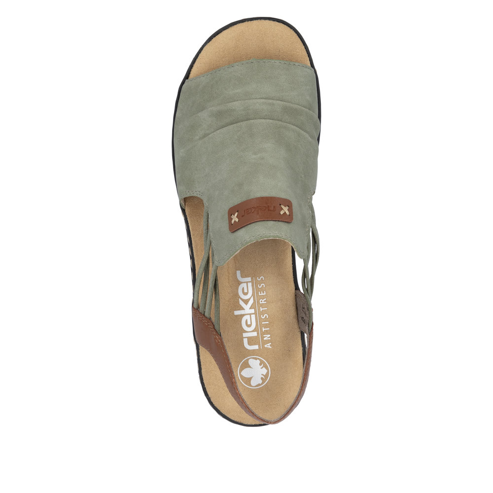detail Dámské sandály Rieker 62962-52 zelená