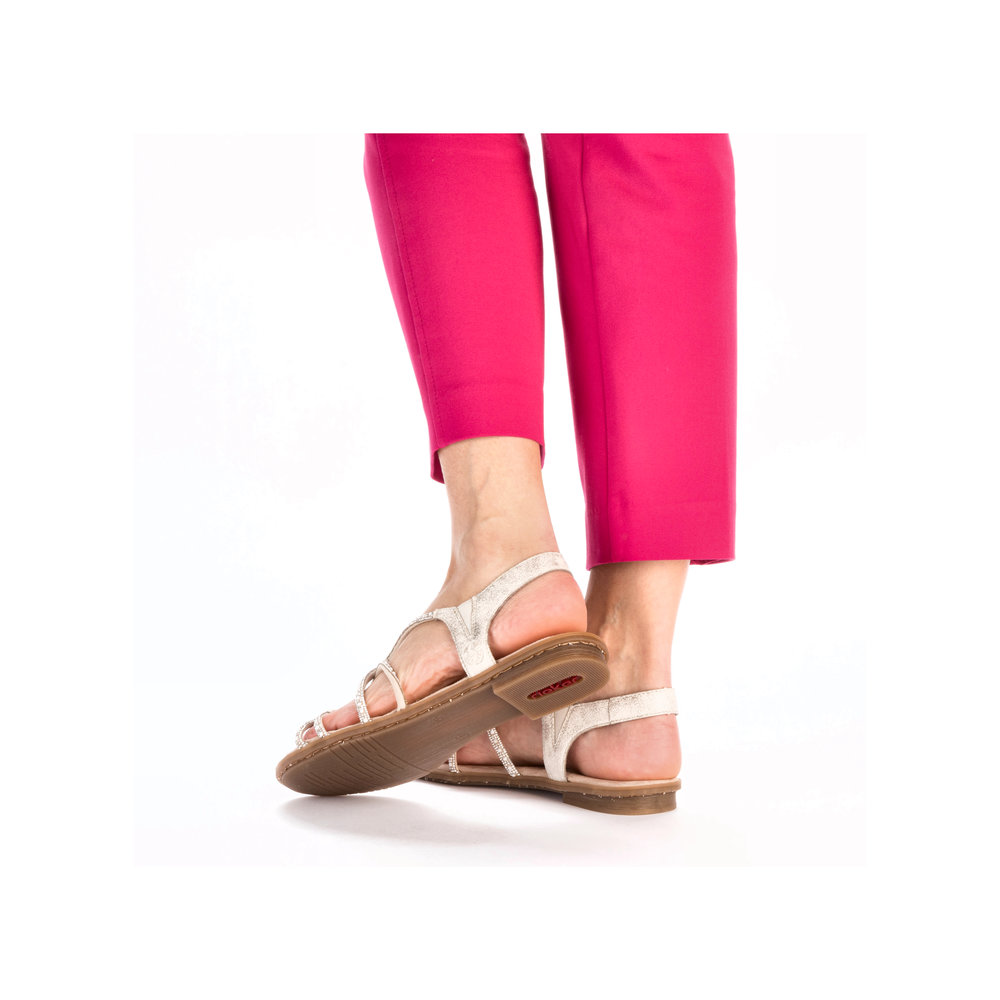 detail Dámské sandály Rieker 64270-60 béžová