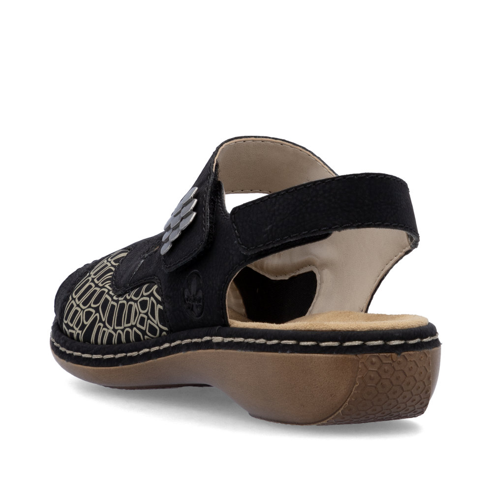 detail Dámské sandály Rieker 65989-01 černá