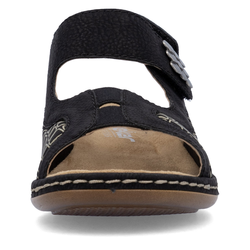 detail Dámské sandály Rieker 65989-01 černá