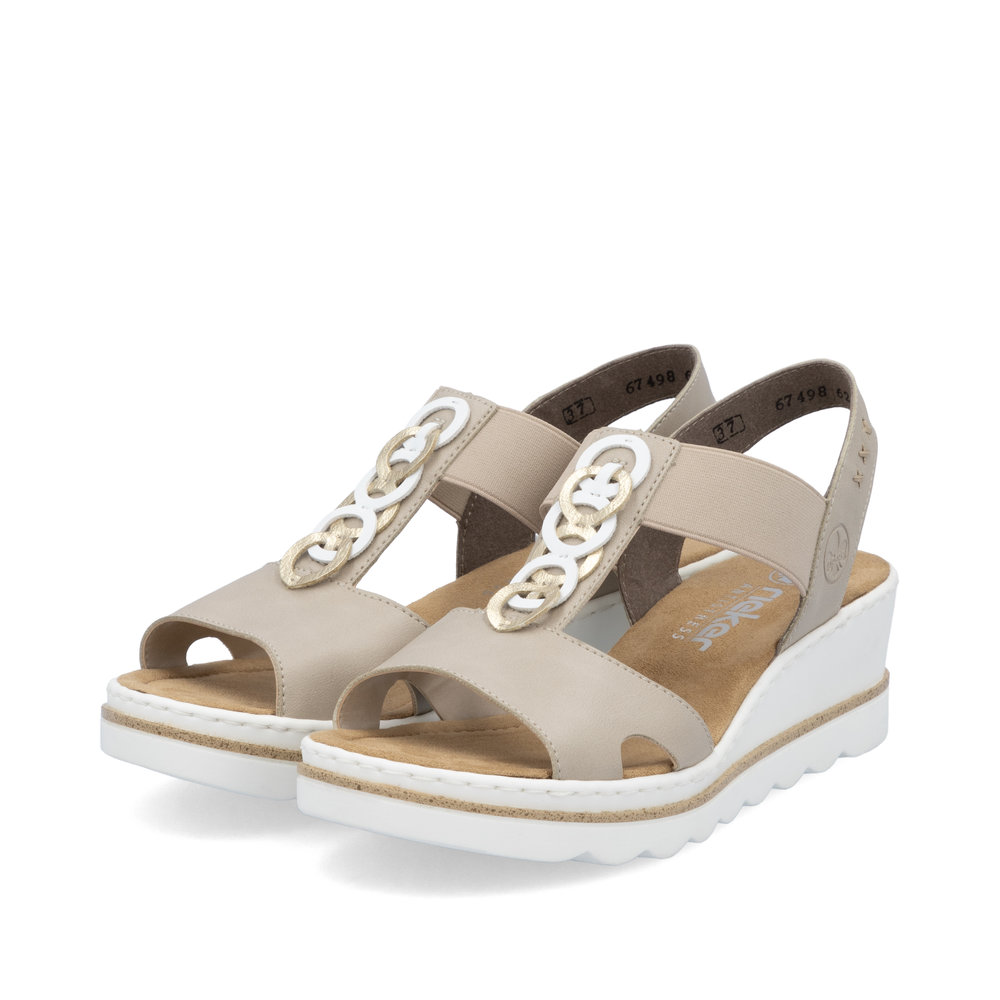 detail Dámské sandály Rieker 67498-62 béžová