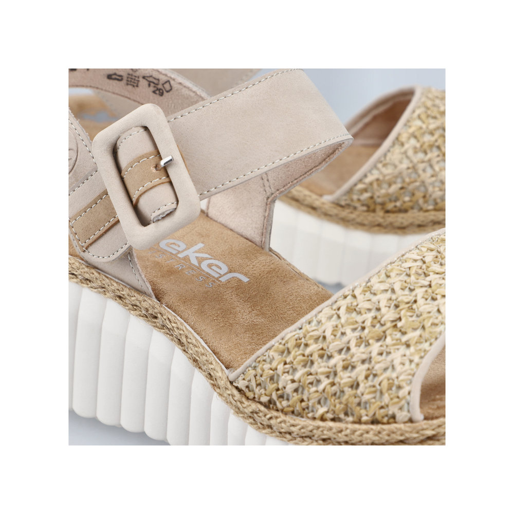 detail Dámské sandály Rieker 69176-62 béžová