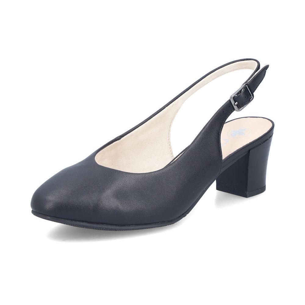 detail Dámské kožené lodičky Rieker 44651-00 černá