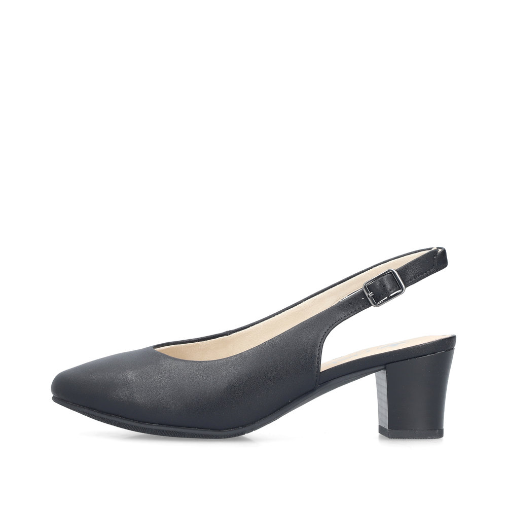 detail Dámské kožené lodičky Rieker 44651-00 černá