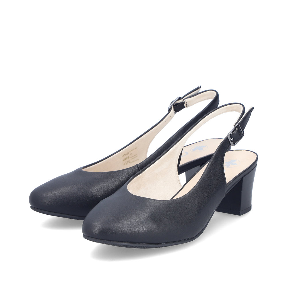 detail Dámské kožené lodičky Rieker 44651-00 černá