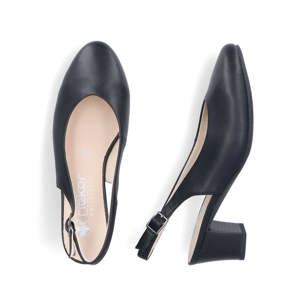 detail Dámské kožené lodičky Rieker 44651-00 černá