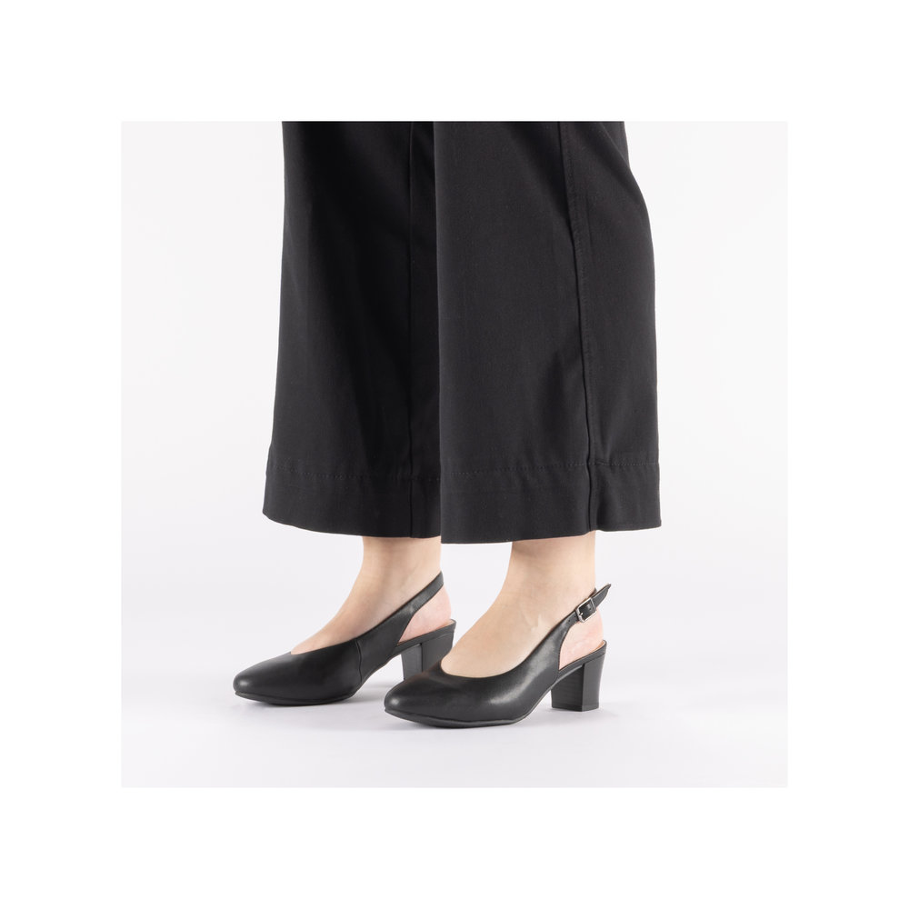 detail Dámské kožené lodičky Rieker 44651-00 černá