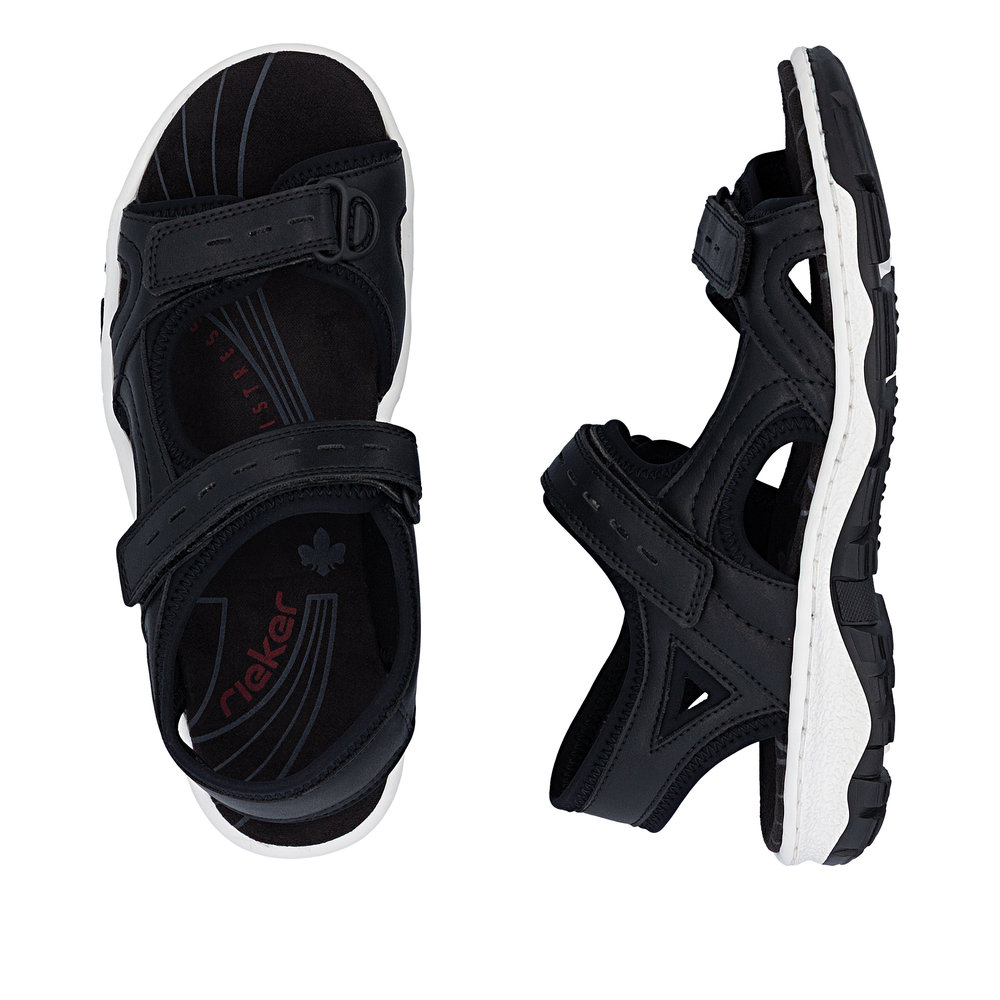 detail Dámské sandály Rieker 68866-00 černá