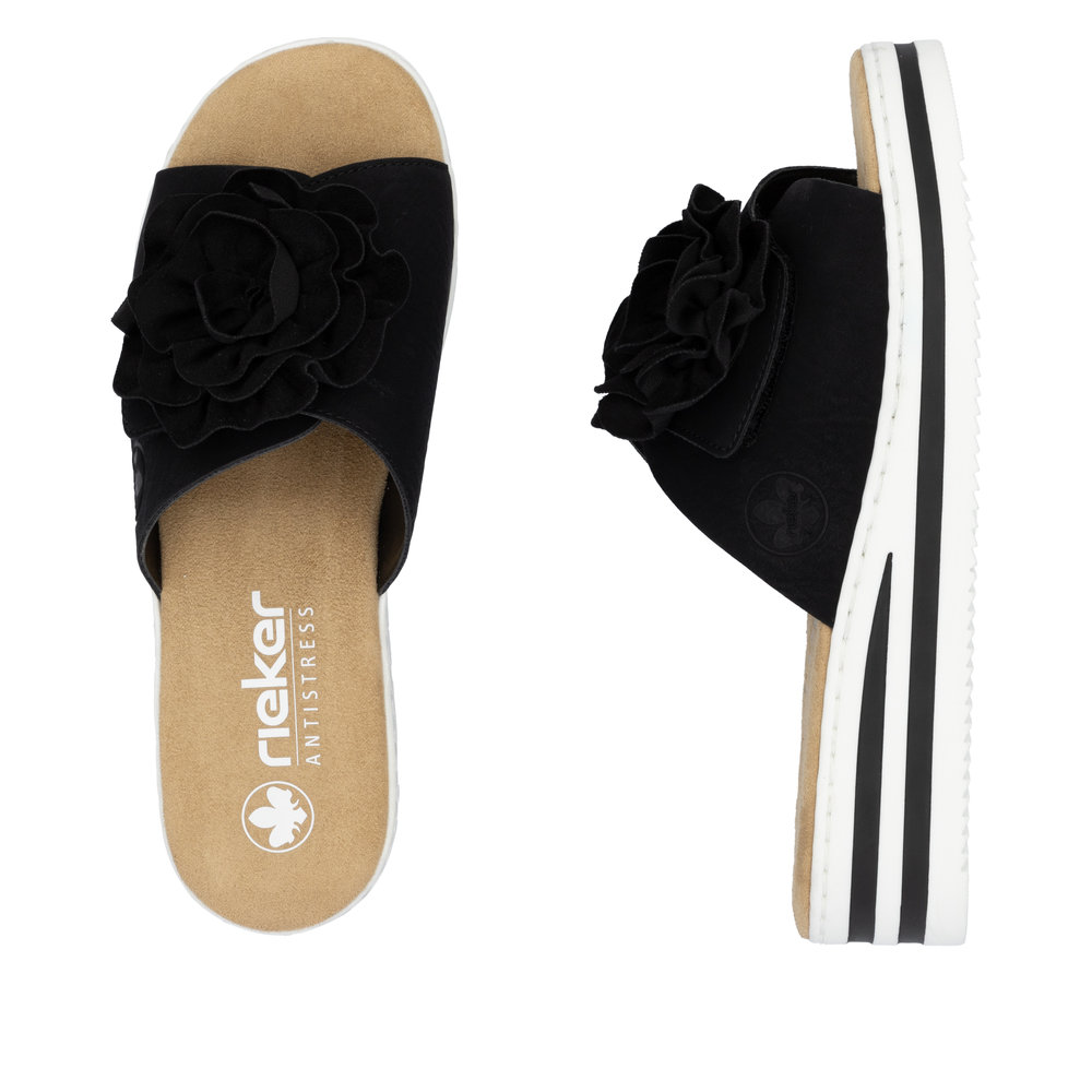 detail Dámské pantofle Rieker V0252-00 černá