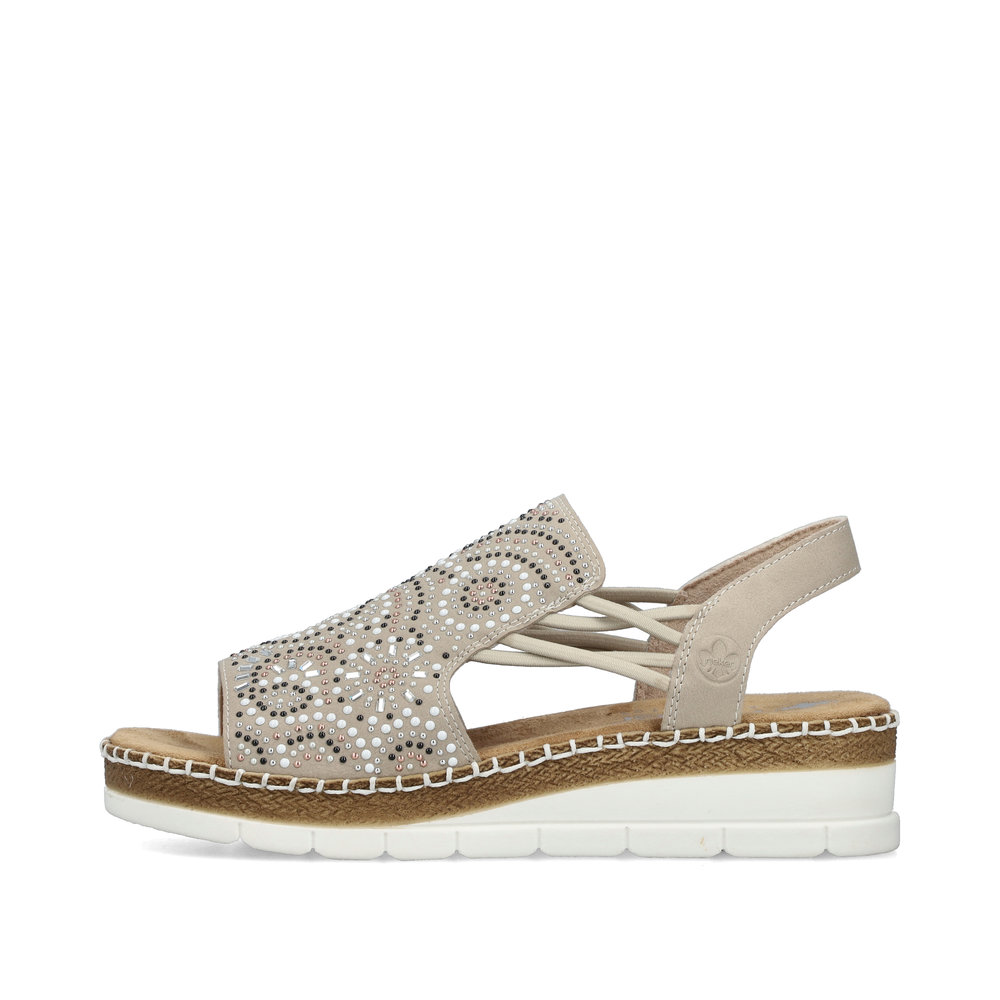 detail Dámské sandály Rieker V1246-62 béžová