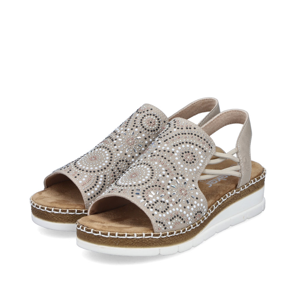 detail Dámské sandály Rieker V1246-62 béžová