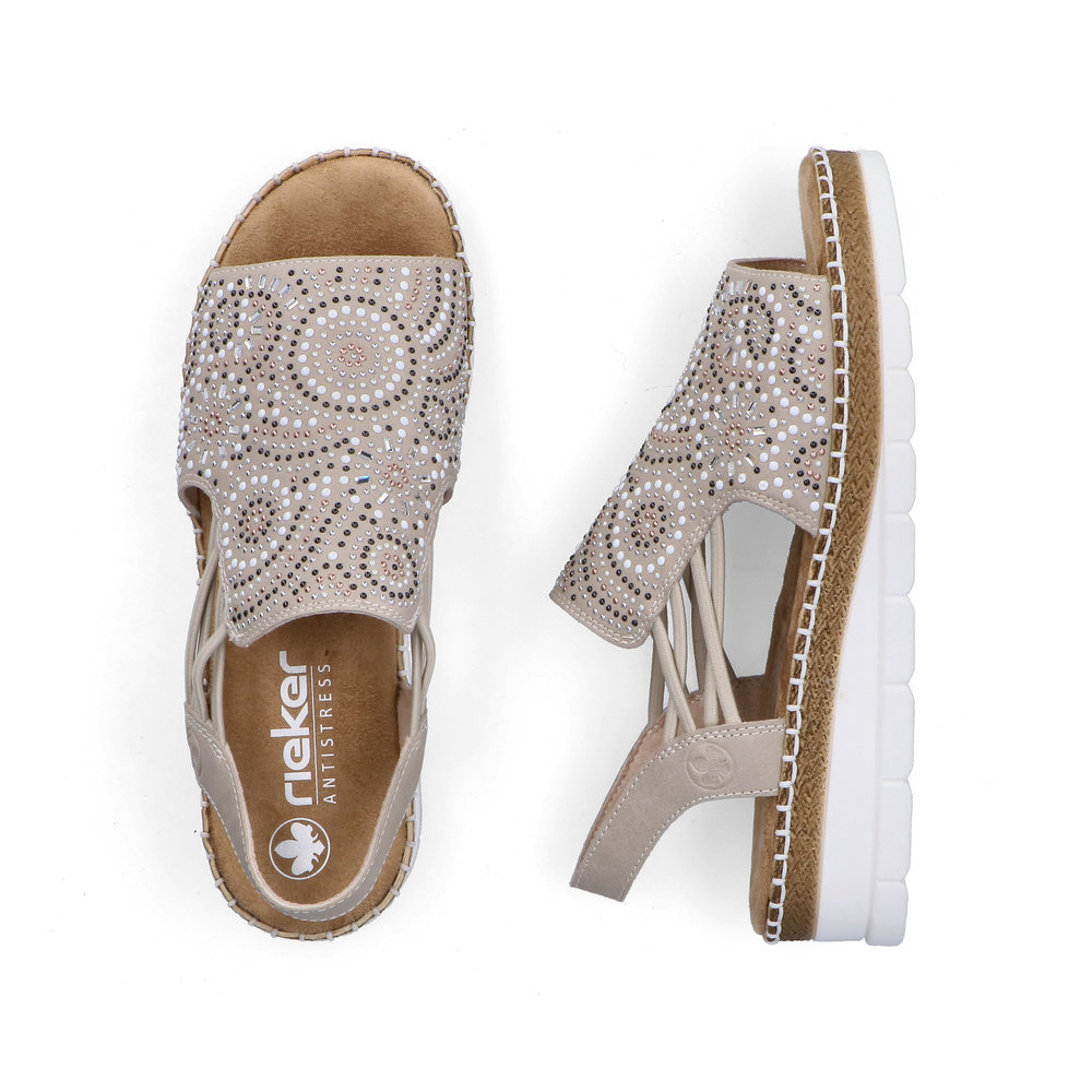 detail Dámské sandály Rieker V1246-62 béžová