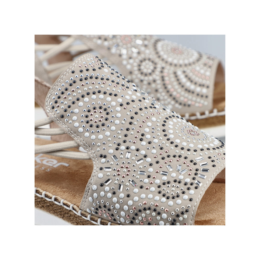 detail Dámské sandály Rieker V1246-62 béžová