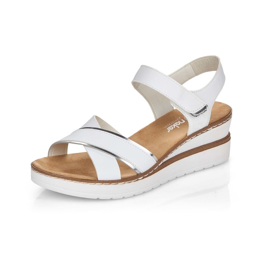 detail Dámské sandály Rieker V38G9-80 bílá