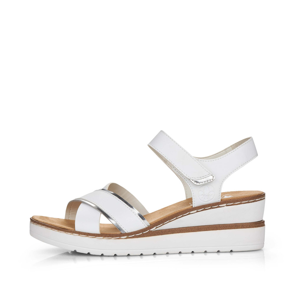 detail Dámské sandály Rieker V38G9-80 bílá