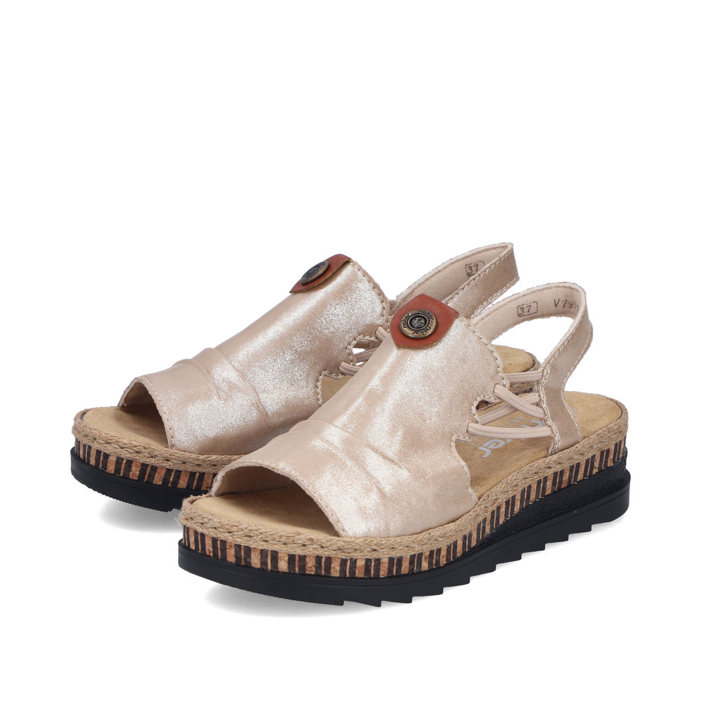 detail Dámské sandály Rieker V7972-60 béžová