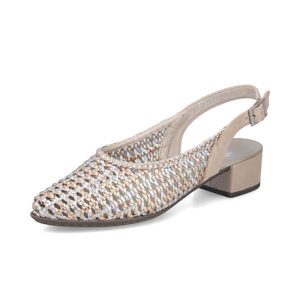 detail Dámské lodičky Rieker 47078-90 zlatá