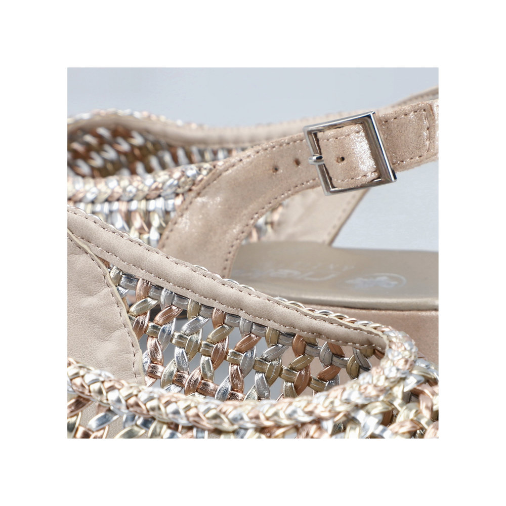 detail Dámské lodičky Rieker 47078-90 zlatá