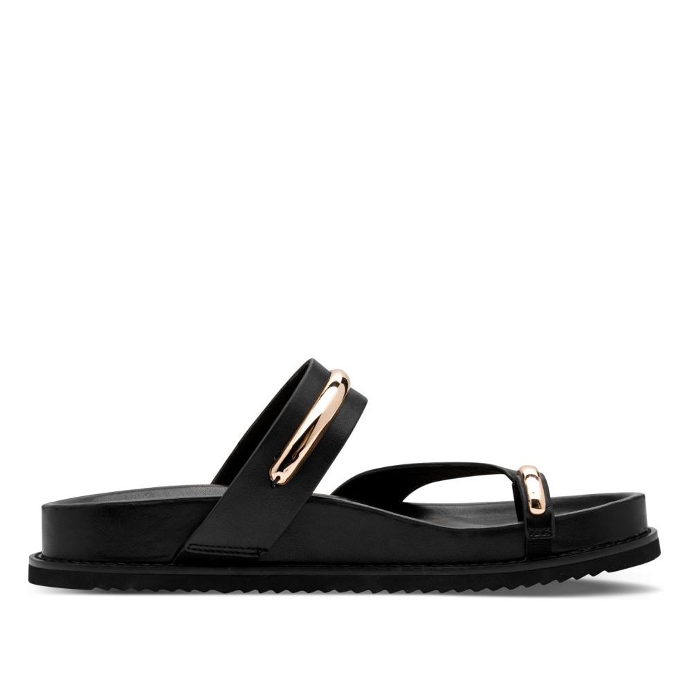 detail Dámské kožené pantofle Tamaris 27415-46 001 černá