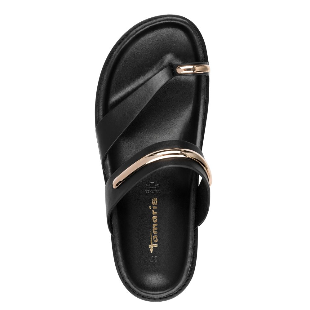 detail Dámské kožené pantofle Tamaris 27415-46 001 černá