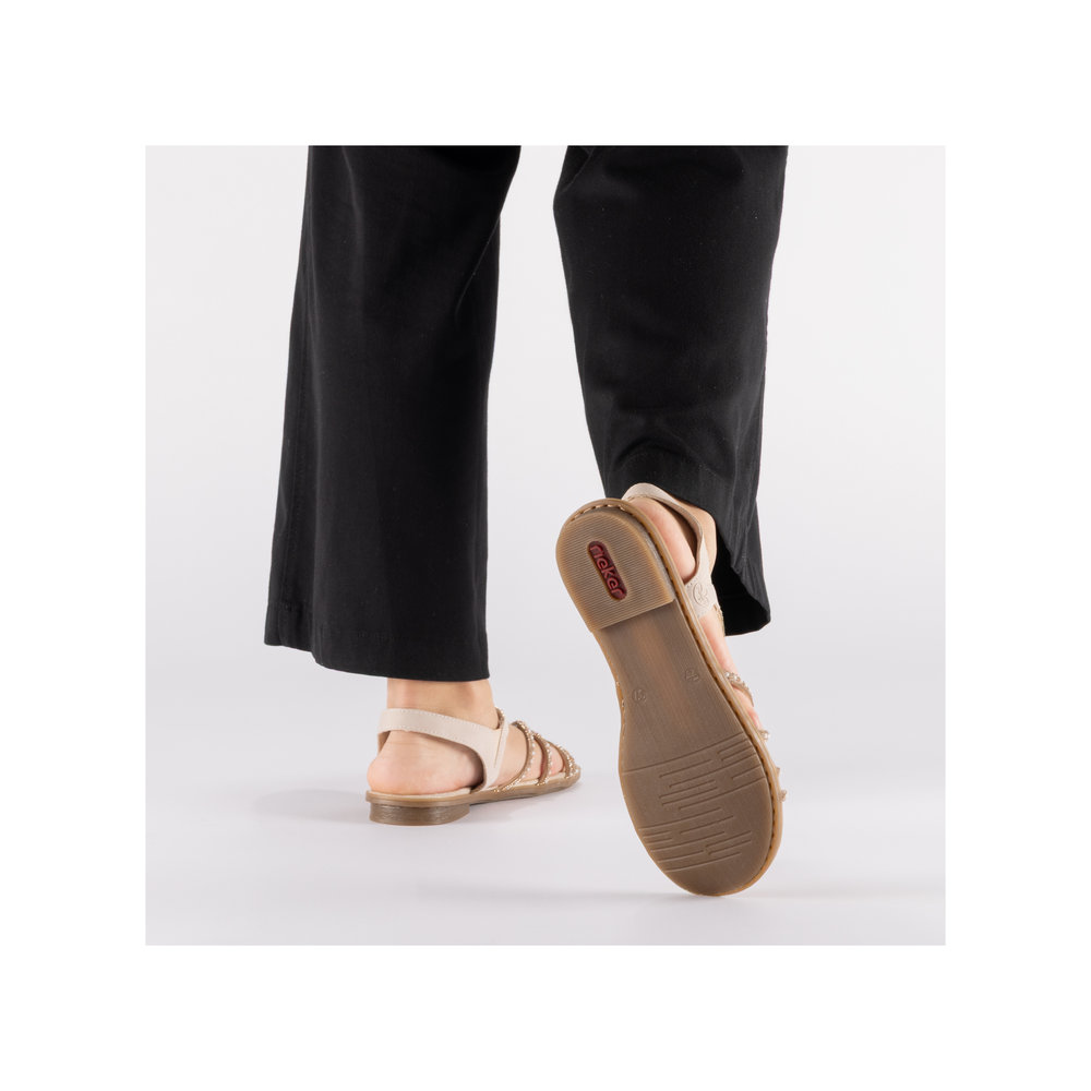 detail Dámské sandály Rieker 64270-90 bronzová